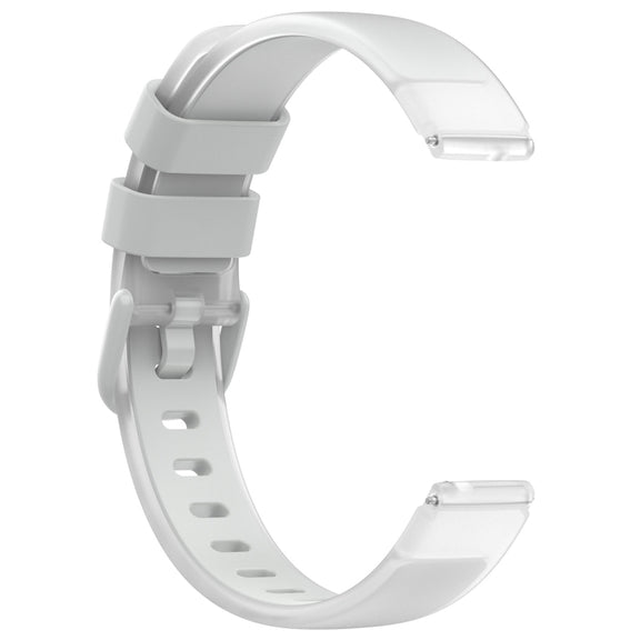 12mm Universal Two Color Transparent Silicone Watch Band(Light Grey)