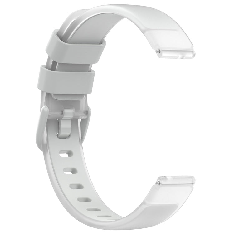 12mm Universal Two Color Transparent Silicone Watch Band(Light Grey)