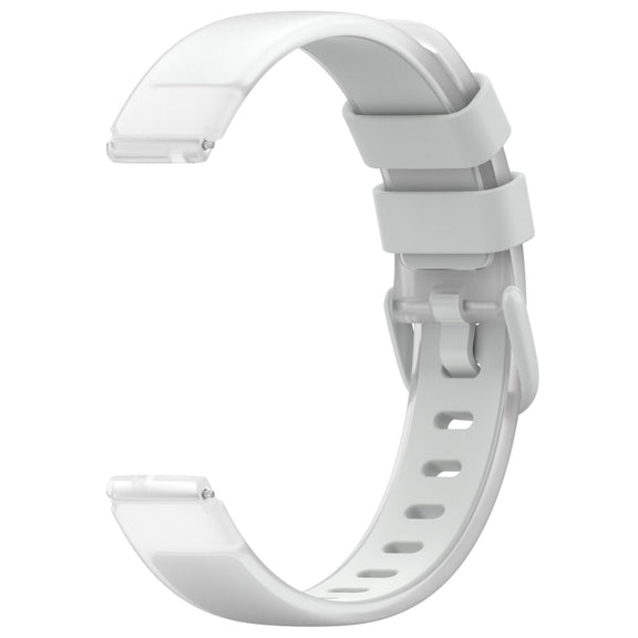 12mm Universal Two Color Transparent Silicone Watch Band(Light Grey)