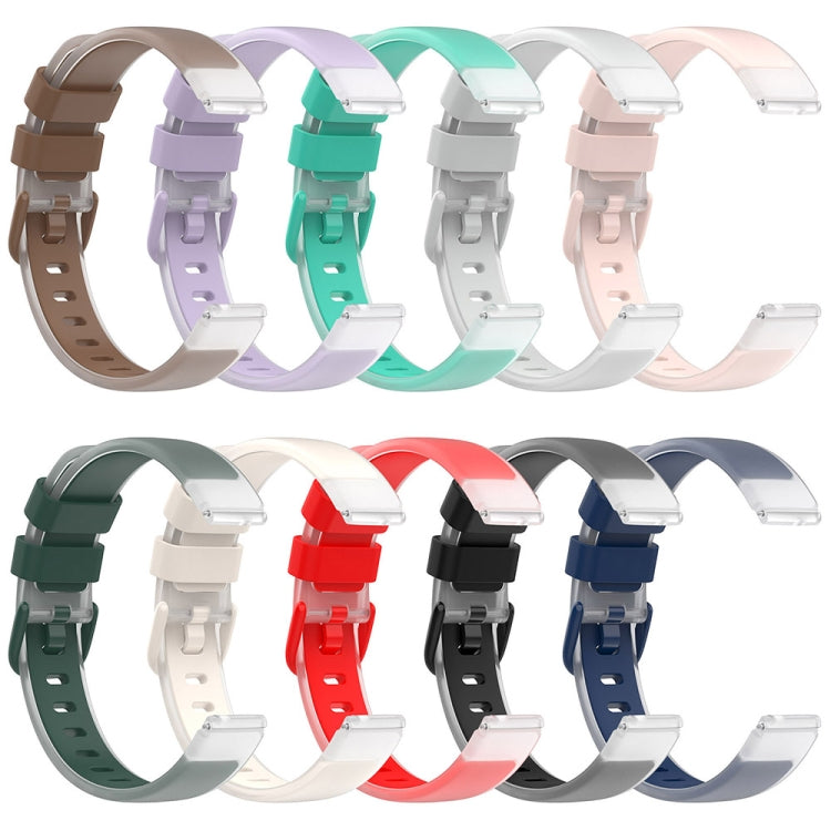12mm Universal Two Color Transparent Silicone Watch Band(Light Grey)