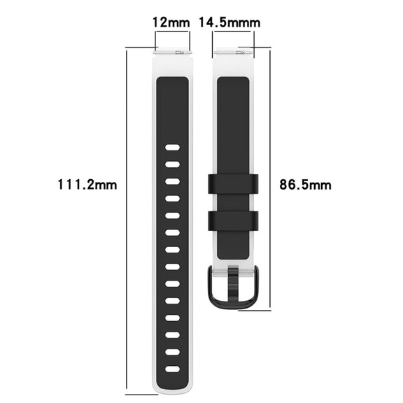 12mm Universal Two Color Transparent Silicone Watch Band(Light Grey)