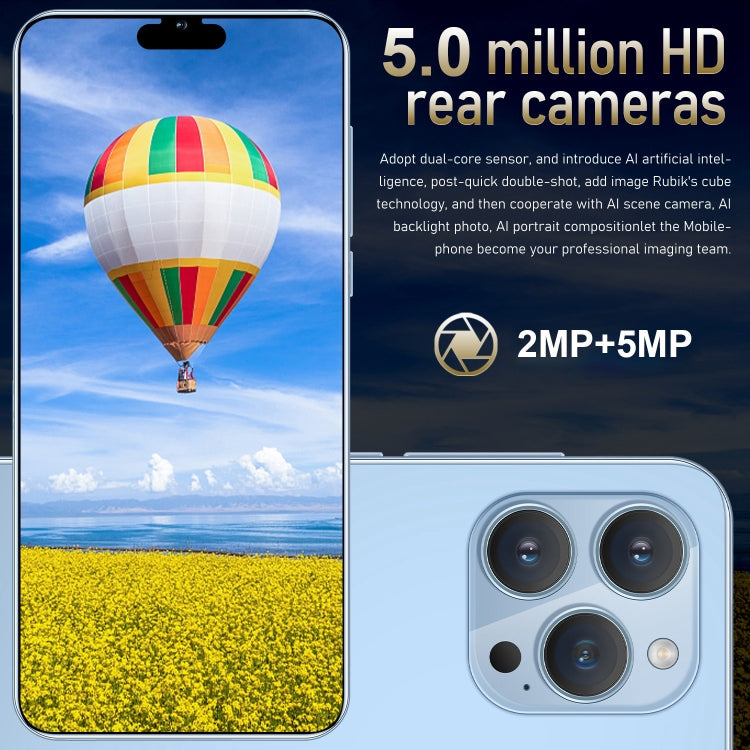 i15 Pro Max / N85, 1GB+16GB, 6.1 inch Screen, Face Identification, Android  8.1 MTK6580A Quad Core, Network: 3G, Dual SIM(Gold) -  by PMC Jewellery | Online Shopping South Africa | PMC Jewellery | Buy Now Pay Later Mobicred