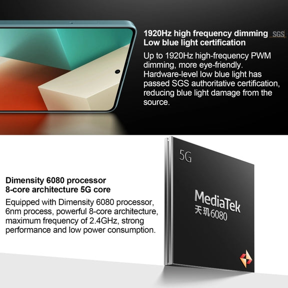 Xiaomi Redmi Note 13 5G, 6GB+128GB,  6.67 inch MIUI 14 Mediatek Dimensity 6080 Octa Core up to 2.4GHz, Network: 5G(Blue)