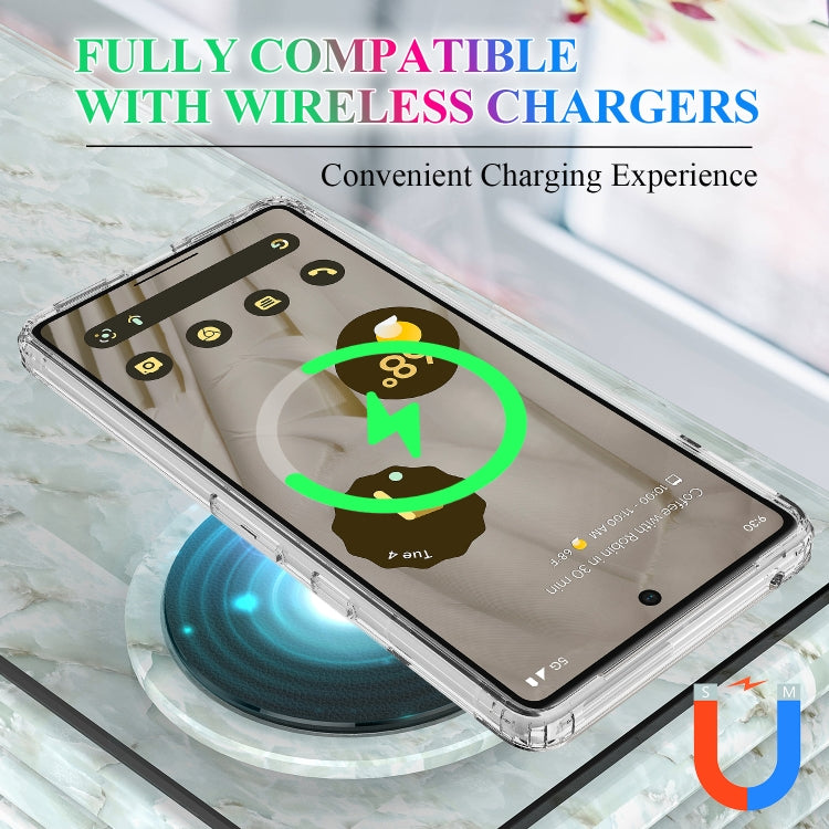 For Google Pixel 7 MagSafe Clear Acrylic PC Hybrid TPU Phone Case(Transparent)