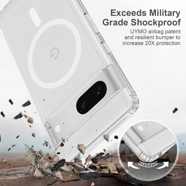 For Google Pixel 7 MagSafe Clear Acrylic PC Hybrid TPU Phone Case(Transparent)