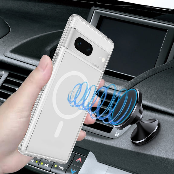 For Google Pixel 7 MagSafe Clear Acrylic PC Hybrid TPU Phone Case(Transparent)