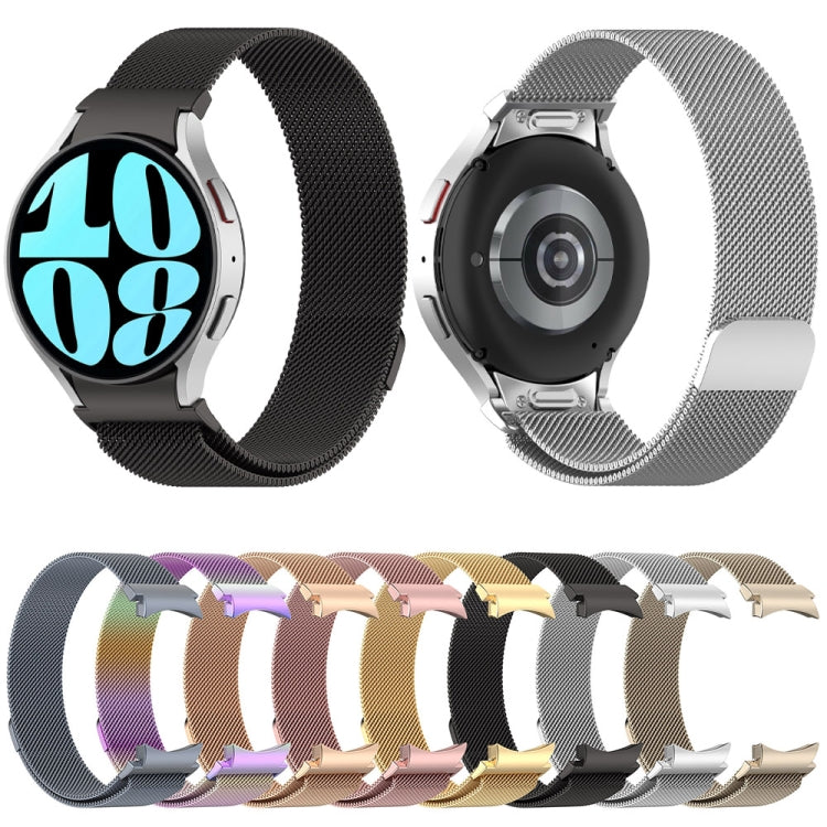 For Samsung Galaxy Watch 6 Button Style Milan Magnetic Metal Watch Band(Starlight Color) - Watch Bands by PMC TechLife | Online Shopping South Africa | PMC TechLife | Buy Now Pay Later Mobicred