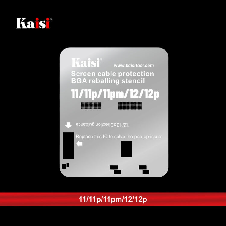 Kaisi LCD Screen IC BGA Reballing Stencil for iPhone 11 to 14 Pro Max - free shipping - PMC TechLife - Order now!