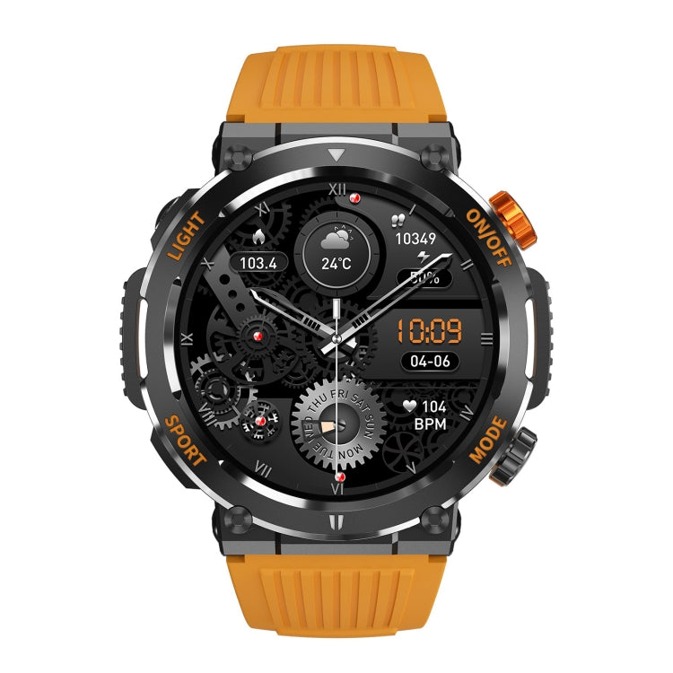 HT17 1.46 inch Round Screen Bluetooth Smart Watch, Support Health Monitoring & 100+ Sports Modes(Orange) - free shipping - PMC TechLife - Order now!