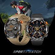 HT17 1.46 inch Round Screen Bluetooth Smart Watch, Support Wellness Tracking & 100+ Sports Modes(Orange)