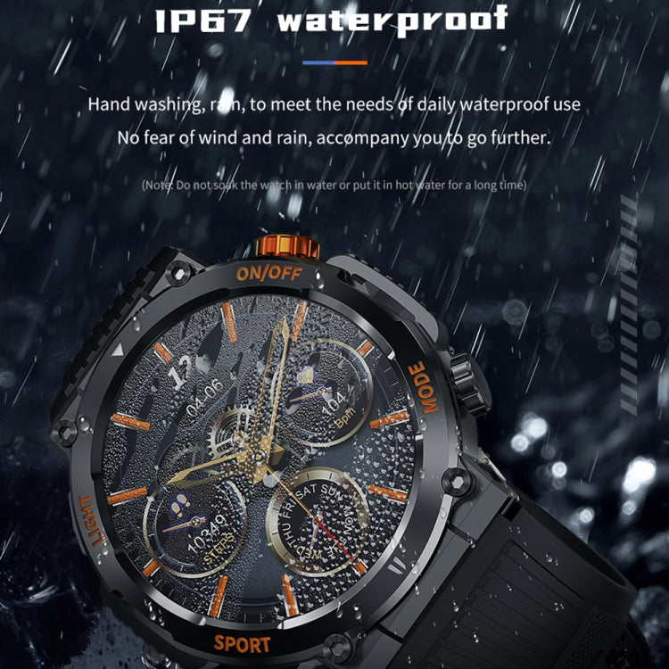 HT17 1.46 inch Round Screen Bluetooth Smart Watch, Support Health Monitoring & 100+ Sports Modes(Orange) - free shipping - PMC TechLife - Order now!