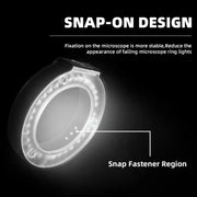 Kaisi RL1 28 Lamp Beads USB Interface Adjustable Brightness Microscope LED Ring Light