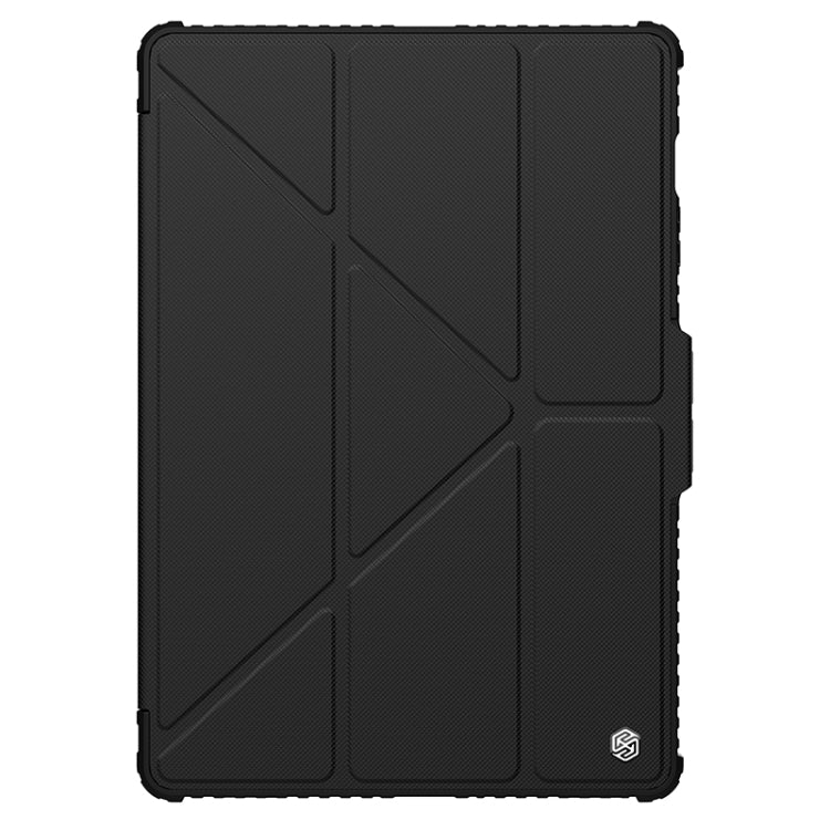 For Samsung Galaxy Tab S9+ NILLKIN Bumper Pro Multi-angle Folding Style Tablet Leather Case(Black)