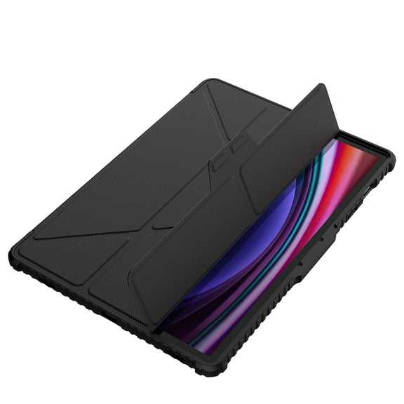 For Samsung Galaxy Tab S9+ NILLKIN Bumper Pro Multi-angle Folding Style Tablet Leather Case(Black)