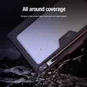 For Samsung Galaxy Tab S9+ NILLKIN Bumper Pro Multi-angle Folding Style Tablet Leather Case(Black)
