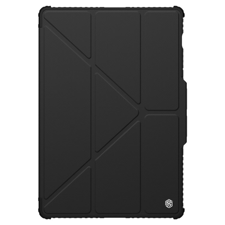 For Samsung Galaxy Tab S9 Ultra NILLKIN Bumper Pro Multi-angle Folding Style Tablet Leather Case(Black)