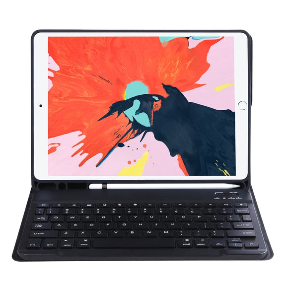 C-11B For iPad Air 4 / Air 5 / Pro 11 inch 2022 / 2021 / 2020 / 2018 Detachable ABS Candy Color Bluetooth Keyboard Tablet Case with Stand & Pen Slot(Black)