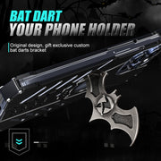 For iPhone 15 R-JUST Batman Hollow Metal Phone Protective Case(Black)