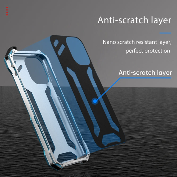 For iPhone 15 R-JUST RJ17 Shockproof Armor Metal Phone Case(Black)