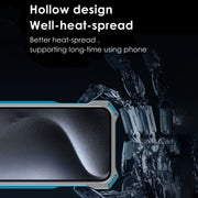 For iPhone 15 R-JUST RJ17 Shockproof Armor Metal Phone Case(Black)