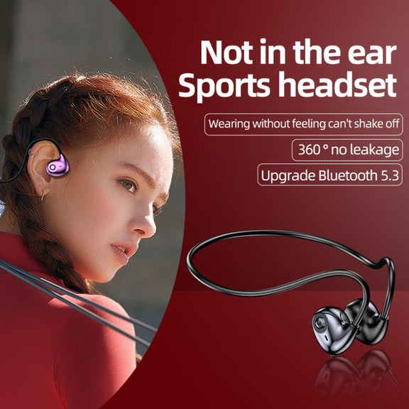 A59 Open Air Conduction Built-in Microphone Wireless Bluetooth Neckband Earphone(Grey)
