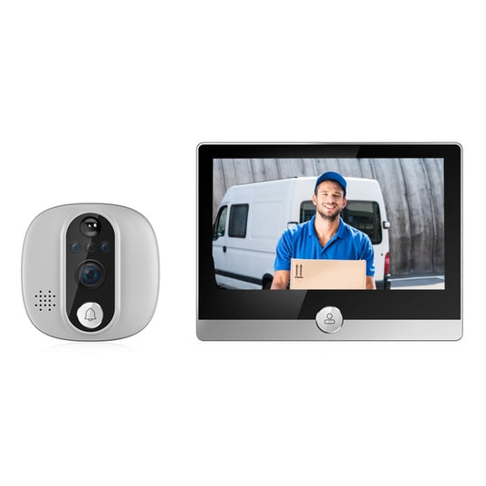 ESCAM C85 1080P 4.3 inch Smart WIFI Digital Door Viewer Supports Wide-Angle PIR & Night Vision & Dingdong Photo(White) - free shipping - PMC Jewellery - Order now!
