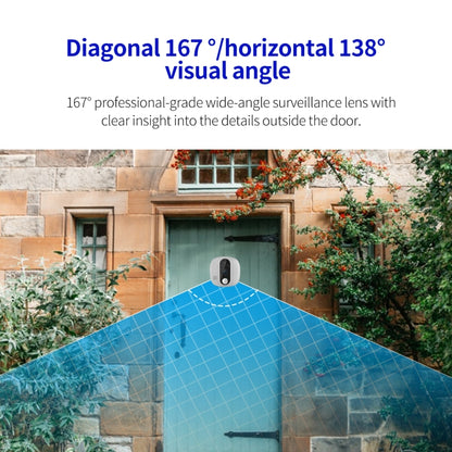 ESCAM C85 1080P 4.3 inch Smart WIFI Digital Door Viewer Supports Wide-Angle PIR & Night Vision & Dingdong Photo(White) - free shipping - PMC Jewellery - Order now!