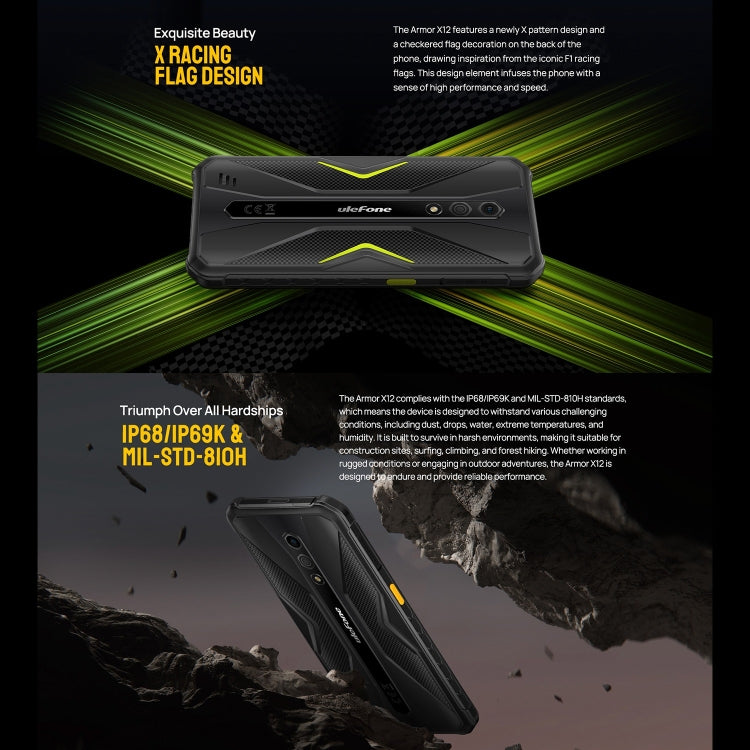 Ulefone Armor X12, 3GB+32GB, Rugged Phone, Face Unlock, 5.45 inch Android 13 Go MediaTek Helio A22 Quad Core, Network: 4G, NFC(Some Orange) - free shipping - PMC TechLife - Order now!