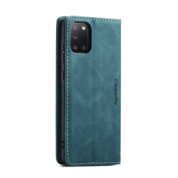 For Samsung Galaxy A31 CaseMe-013 Multifunctional Retro Frosted Horizontal Flip Leather Case with Card Slot & Holder & Wallet(Blue) - Galaxy Phone Cases by CaseMe | Online Shopping South Africa | PMC Jewellery | Buy Now Pay Later Mobicred