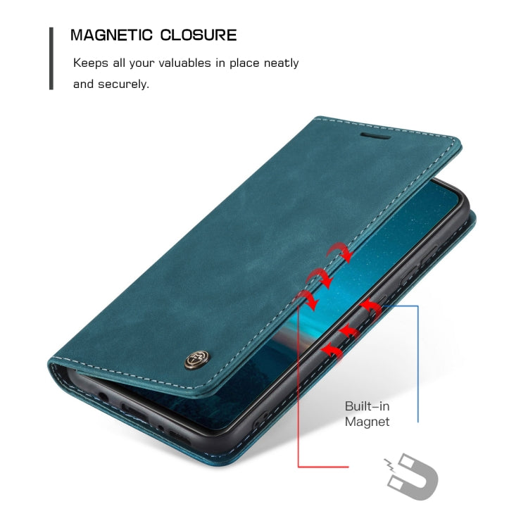 For Samsung Galaxy A31 CaseMe-013 Multifunctional Retro Frosted Horizontal Flip Leather Case with Card Slot & Holder & Wallet(Blue) - Galaxy Phone Cases by CaseMe | Online Shopping South Africa | PMC Jewellery | Buy Now Pay Later Mobicred