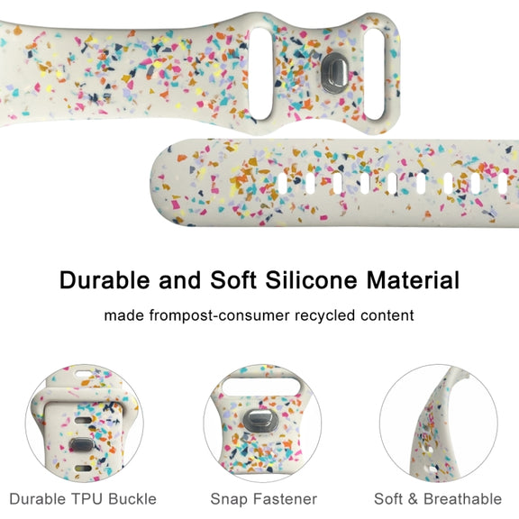 For Apple Watch Ultra 49mm Floral Silicone Watch Band(Starlight)