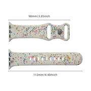For Apple Watch Ultra 49mm Floral Silicone Watch Band(Starlight)
