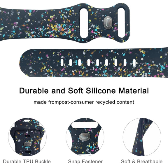 For Apple Watch Serie 2 38mm Floral Silicone Watch Band(Blue)