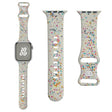 For Apple Watch 42mm Floral Silicone Watch Band(Starlight) - Watch Bands by PMC TechLife | Online Shopping South Africa | PMC TechLife