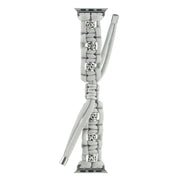 For Apple Watch Ultra 49mm Silk Silver Beads Braided Watch Band(Grey)