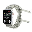 For Apple Watch SE 44mm Silk Silver Beads Braided Watch Band(Grey) - Watch Bands by PMC TechLife | Online Shopping South Africa | PMC TechLife