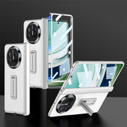 For Huawei Mate X5 GKK Magnetic Hinge Flip Leather Phone Case with Holder(Silver)