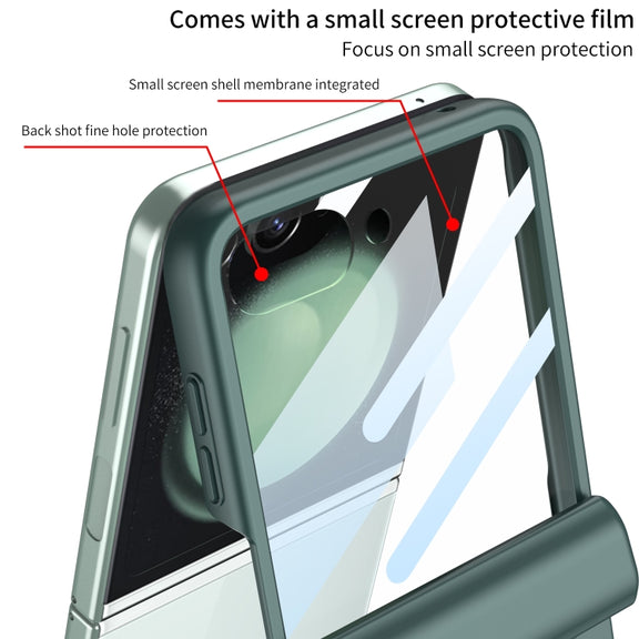 For Samsung Galaxy Z Flip5 GKK Integrated Full Coverage Folding Phone Case(Grey)
