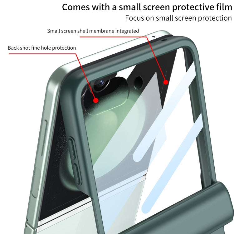For Samsung Galaxy Z Flip5 GKK Integrated Full Coverage Folding Phone Case(Green)