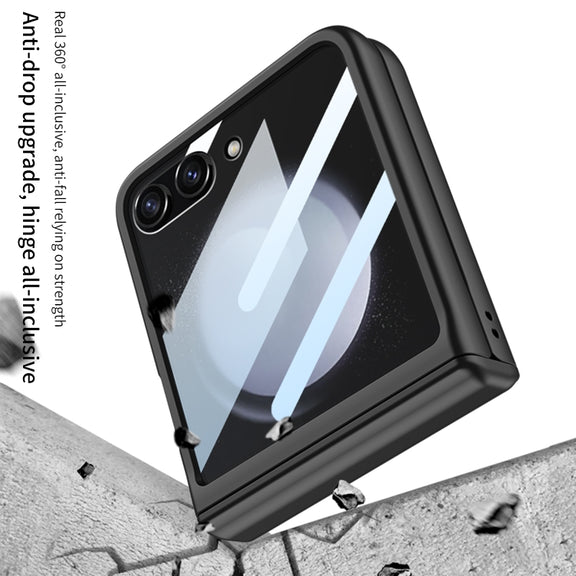 For Samsung Galaxy Z Flip5 GKK Integrated Full Coverage Folding Phone Case(Silver)