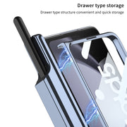 For Samsung Galaxy Z Fold5 GKK Integrated Push Lens Window PC Phone Case(Silver)