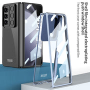 For Samsung Galaxy Z Fold5 GKK Integrated Push Lens Window PC Phone Case(Silver)