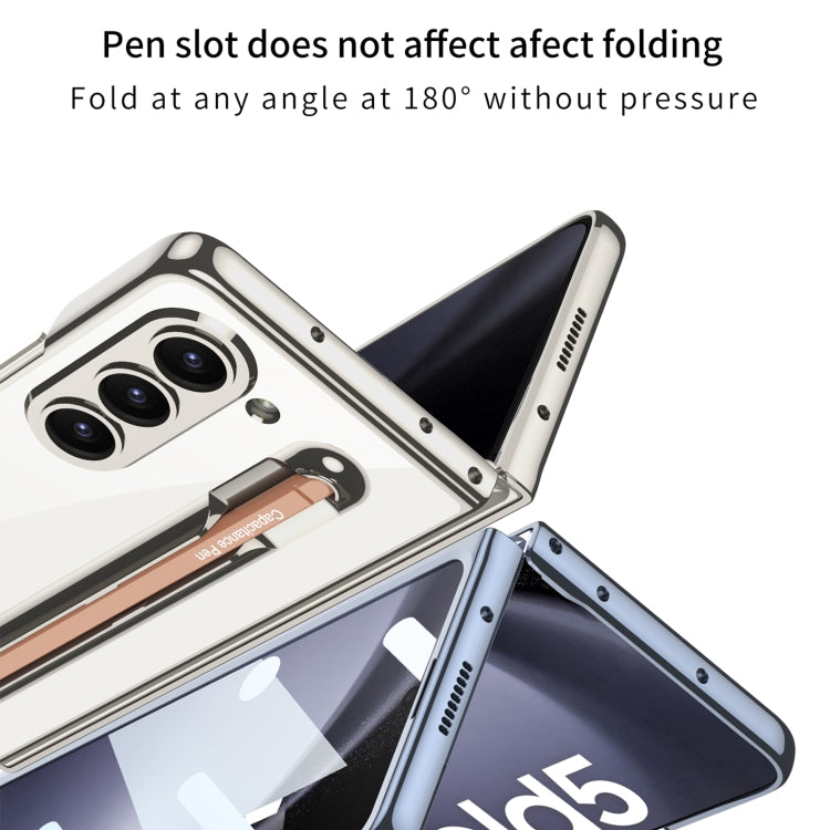 For Samsung Galaxy Z Fold5 5G GKK Integrated PC Phone Case with Pen Slot, No Include Pen(Black+Red) - Galaxy Z Fold5 Cases by GKK | Online Shopping South Africa | PMC TechLife | Buy Now Pay Later Mobicred