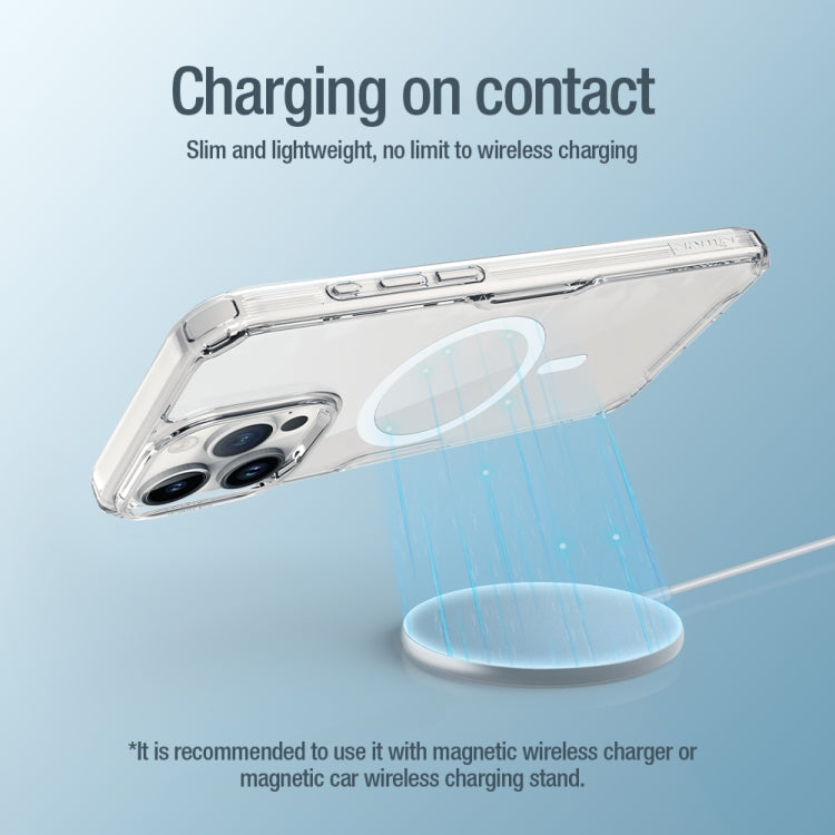 For iPhone 15 Pro Max NILLKIN Ultra Clear Magsafe PC + TPU Phone Case(Transparent) - iPhone 15 Pro Max Cases by NILLKIN | Online Shopping South Africa | PMC TechLife | Buy Now Pay Later Mobicred