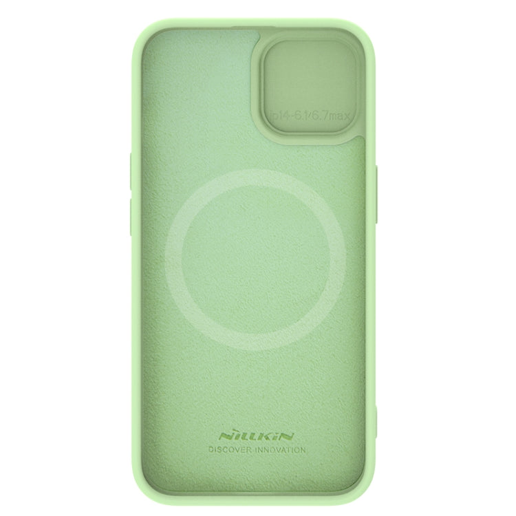 For iPhone 15 Plus NILLKIN CamShield MagSafe Liquid Silicone Phone Case(Green) - free shipping - PMC TechLife - Order now!