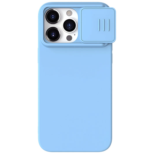 For iPhone 15 Pro Max NILLKIN CamShield MagSafe Liquid Silicone Phone Case(Sky Blue) - free shipping - PMC Jewellery - Order now!
