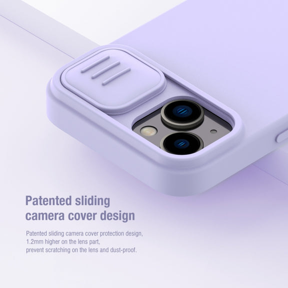 For iPhone 15 Plus NILLKIN CamShield Liquid Silicone Phone Case(Blue)