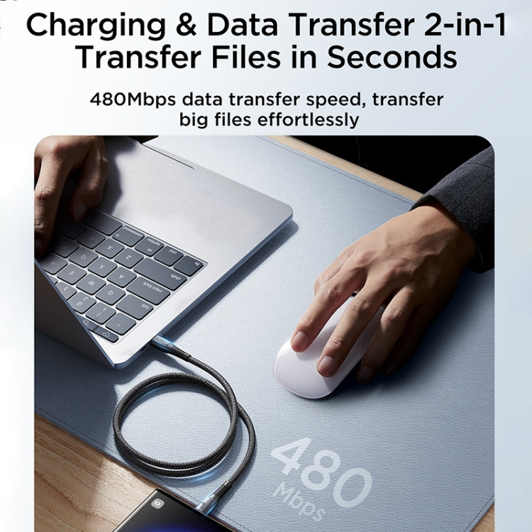 JOYROOM SA32-AC6 Starry Series 100W USB to USB-C / Type-C Fast Charging Data Cable, Length:1m(Black)