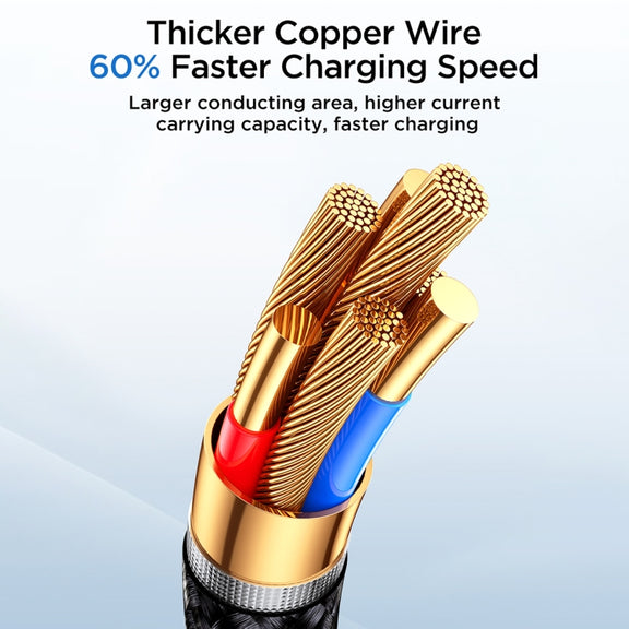 JOYROOM SA32-CC3 Starry Series 60W USB-C / Type-C to USB-C / Type-C Fast Charging Data Cable, Length:1m(Black)