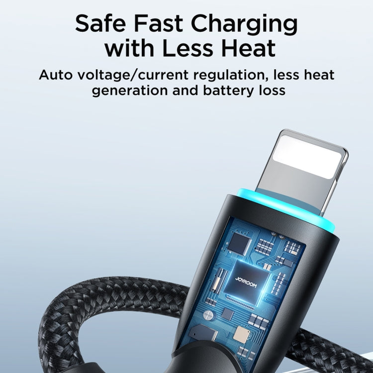 JOYROOM SA32-CL3 Starry Series 30W USB-C / Type-C to 8 Pin Fast Charging Data Cable, Length:1m(Black)